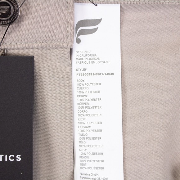 Fabletics Pants Mens 40x28 Beige Khaki The Don 5 Pocket Water Resistant Golf NEW - Picture 8 of 16